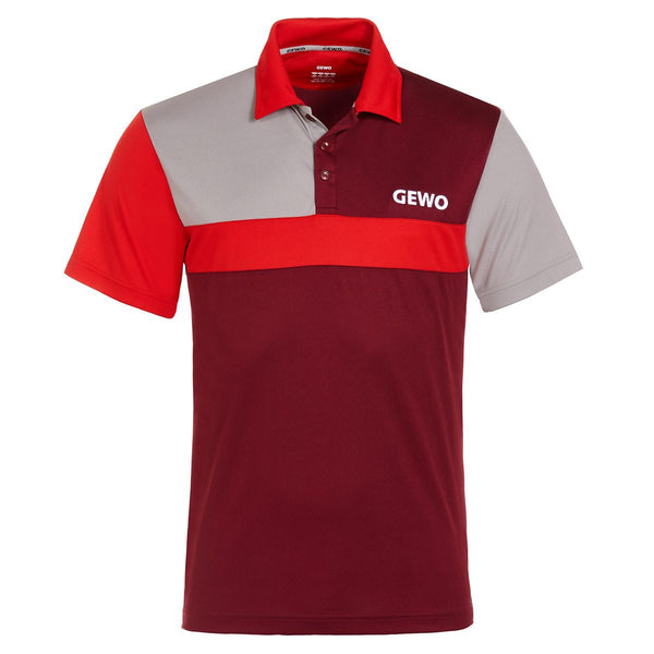 Gewo shirt Ravenna Polyester bordeaux/rood