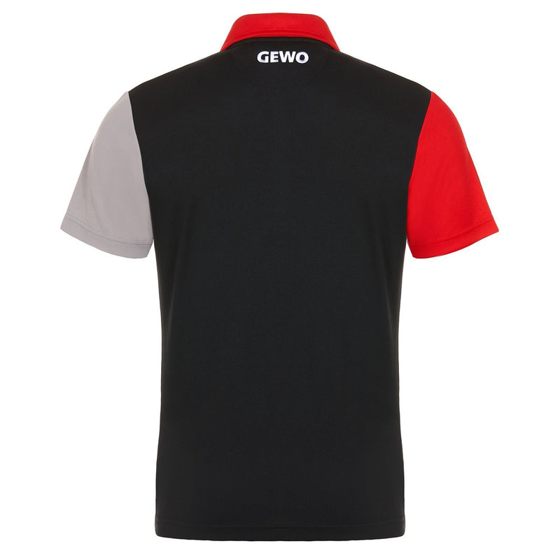 Gewo shirt Ravenna Polyester zwart/rood