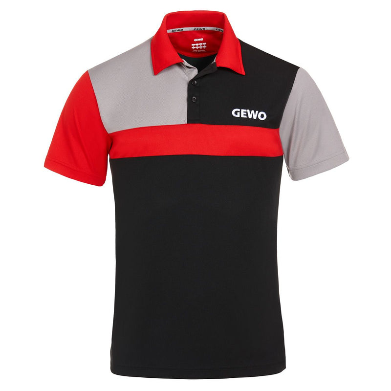 Gewo shirt Ravenna Katoen/Polyester zwart/rood