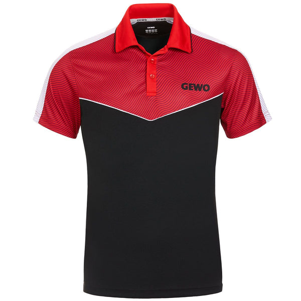 Gewo shirt Prato black/red