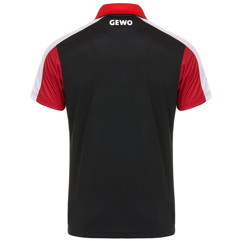 Gewo shirt Prato zwart/rood