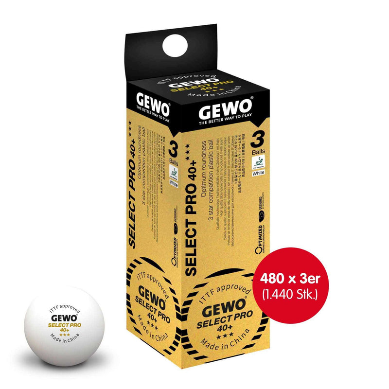Gewo Balls Select Pro 40+***480x3er Box white
