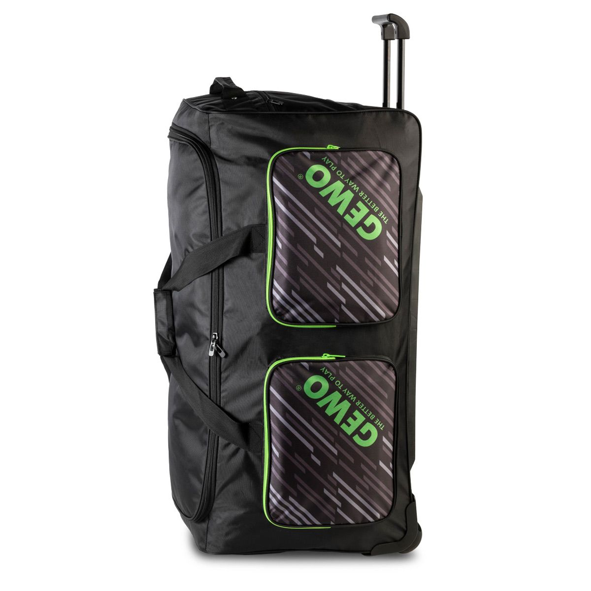 Gewo Trolley Stripes XL zwart/limegroen