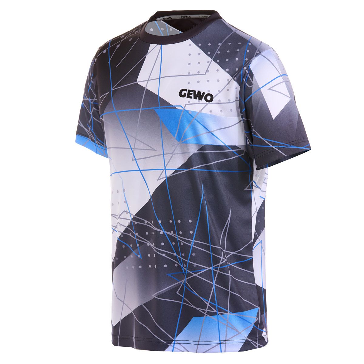 Gewo shirt Lugo II zwart/blauw