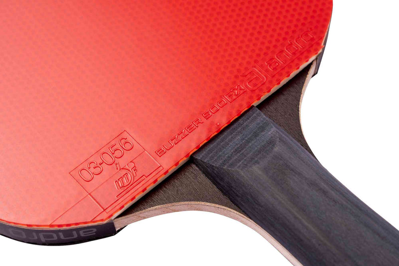 Andro Bat-Set Buzzer Pro Carbon 500 RX zwart/rood holrond