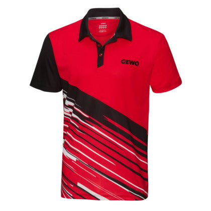 Gewo shirt Linares rood/zwart