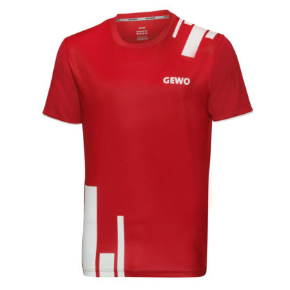 Gewo T-Shirt Bloques rood/wit