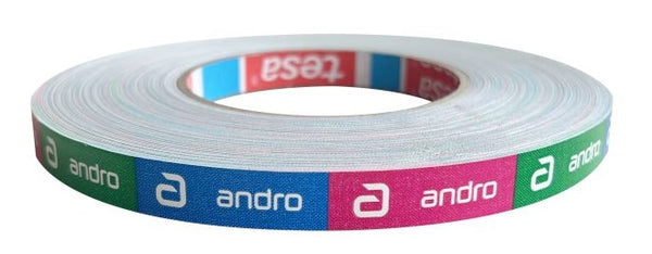 Andro Zijkantband Colors 10mm 50m groen/blauw/roze