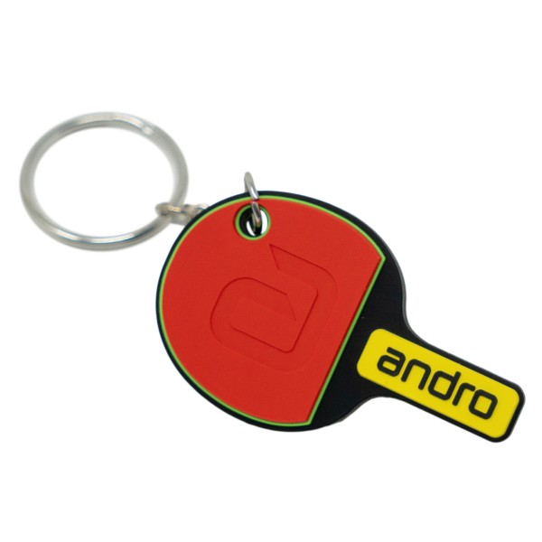 Andro sleutelhanger/minibat rood/zwart/geel