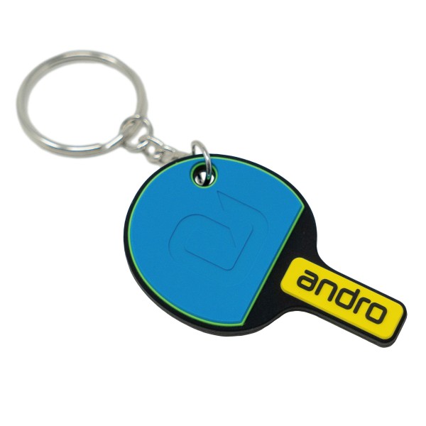 Andro sleutelhanger/minibat blauw/zwart/geel