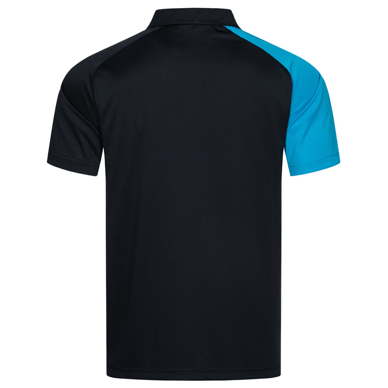Donic shirt Caliber zwart/cyan blauw