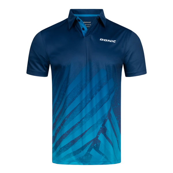 Donic shirt Flow marine/cyanblauw