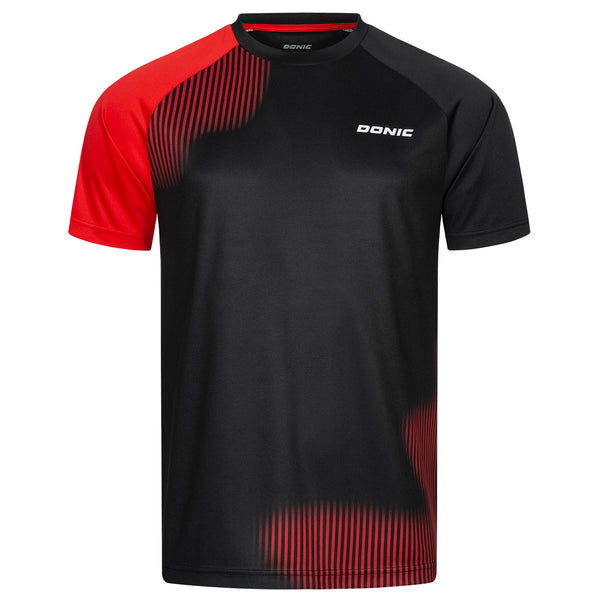 Donic T-Shirt Peak zwart/rood
