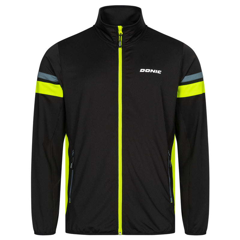 Donic Tracksuitjacket Paddox Junior black/anthracite/lime